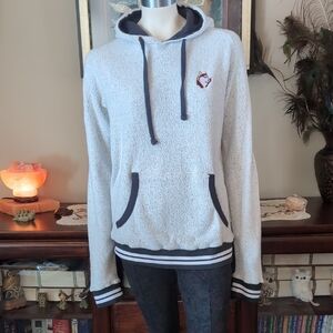 Sz XL Unisex Charcoal Sherpa Hoodie Sweater by Fan Cloth